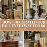 early fall entryway decorating