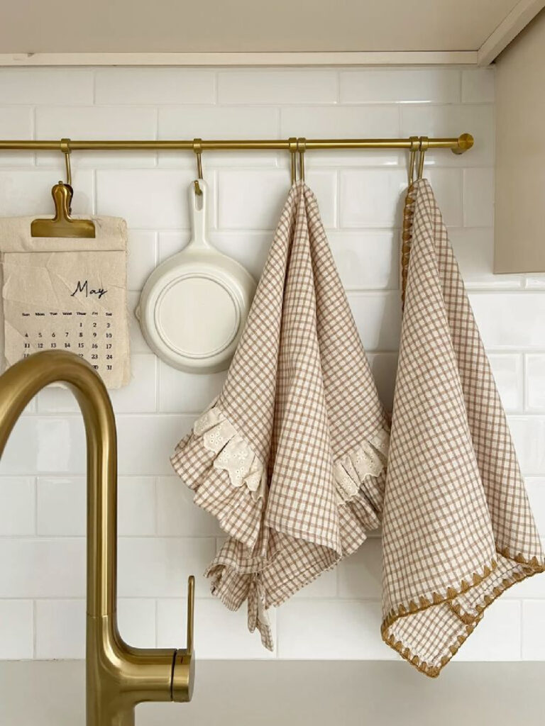 two fall patterned dish towels