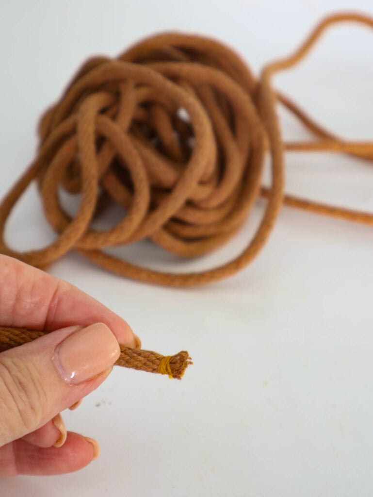 sewing braided rope for coaster