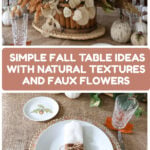 simple fall tablescape with natural textures