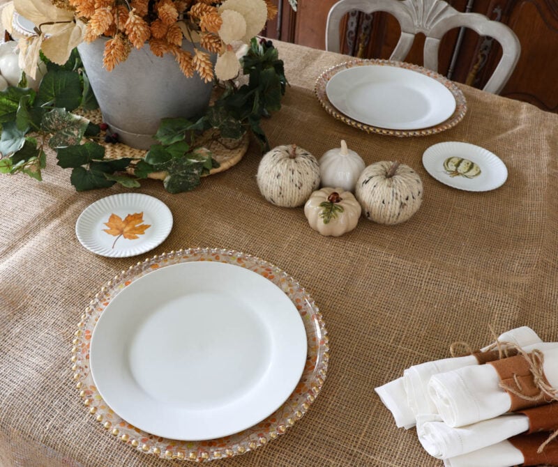 white place on fall charger