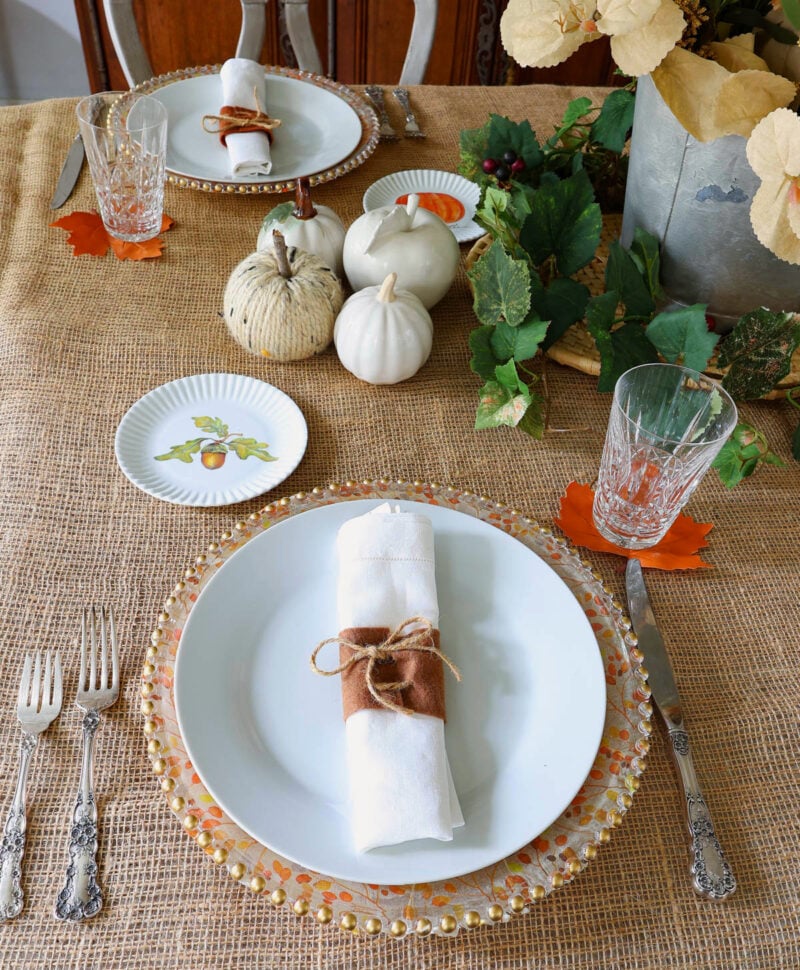 fall felt and wine napkin