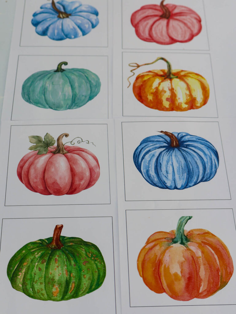 8 watercolor style pumpkin images