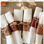 set of six fall napkin rings