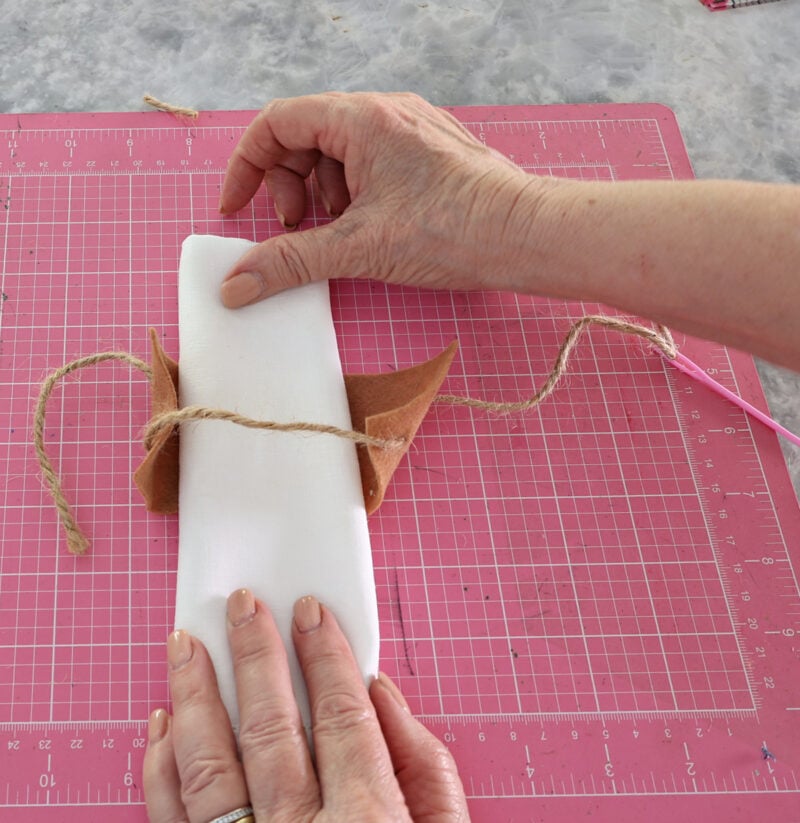 long piece of twine on top of napkin
